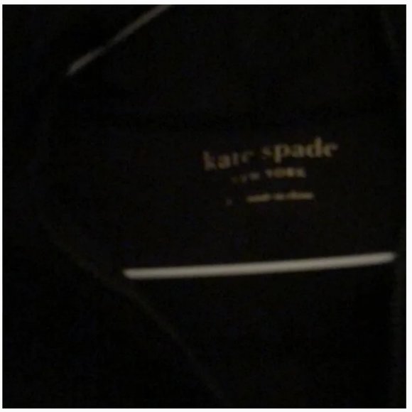 Kate Spade black white Mesh Inset Half Zip Jacket Sweater size small nwot - Picture 6 of 7